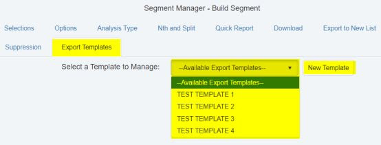 Save time with export templates
